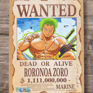 LE:10 Zoro Wanted Poster w/ @idabtoons (6 left)